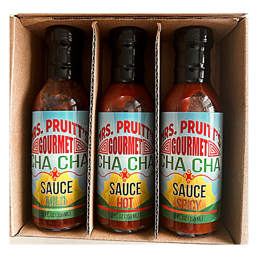 12 oz Sauce Sampler Kit - Mild + Hot + Spicy