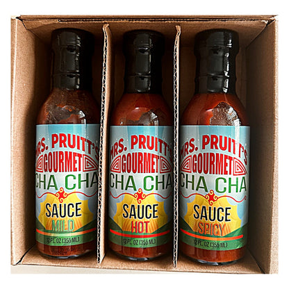 12 oz Sauce Sampler Kit - Mild + Hot + Spicy