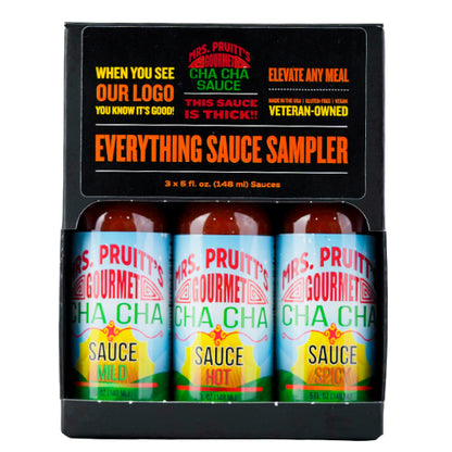 5 oz Sauce Sampler Kit - Mild + Hot + Spicy