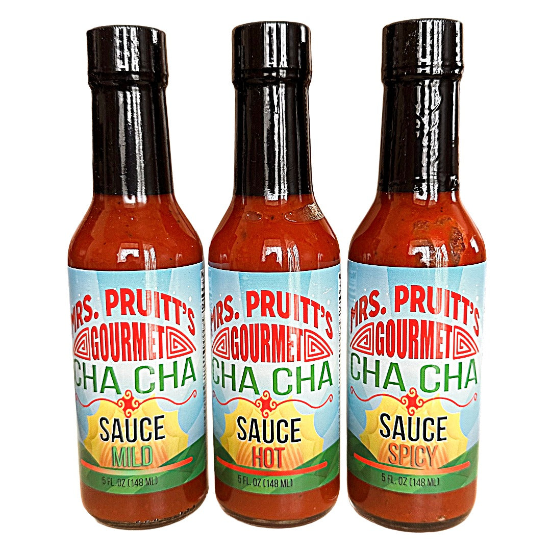 5 oz Sauce Sampler Kit - Mild + Hot + Spicy