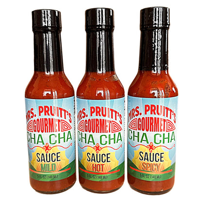 5 oz Sauce Sampler Kit - Mild + Hot + Spicy